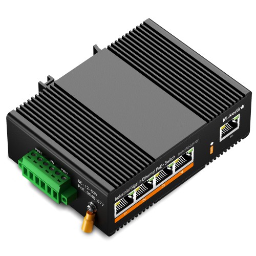 5 Port Industrial Gigabit Ethernet Switch, 4 Ports Switch with SFP