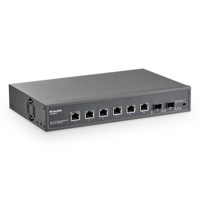 MokerLink 8 Port 10Gbps Ethernet Switch with 2x10G SFP+ Slot, 6 Port 10G RJ45 Support 10G/5G/2.5G/1000M/100M Auto-Negotiation, 160Gbps Bandwidth Unmanaged Plug and Play Desktop|RackMount Switch