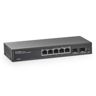 MokerLink 5 Port 2.5Gigabit Ethernet Switch with 2x10G SFP Slot, 5 x 2.5G Base-T Ports, VLAN Isolation, Metal Unmanaged Fanless Small Network Switch