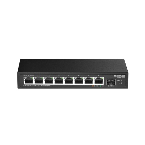 MokerLink Store - MokerLink 8-Port 2.5G Unmanaged Switch with 1-Port 10G  SFP+