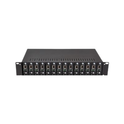 MokerLink Media Converter Rack, 2U, 14 Slots, Transceiver Rack