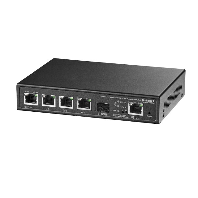 MokerLink Store - MokerLink 4-Port 2.5G PoE + 1-Port 10GE +1-Port 10G ...