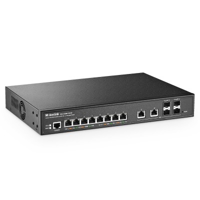 MokerLink 8 Port 2.5 Gigabit PoE Managed Switch, 8x2.5G POE, 2x10G Ethernet, 4x10G SFP+, IEEE8023af/at PoE 120W, Web/CLI L3 Managed, Desktop|Rackmount Network Switc