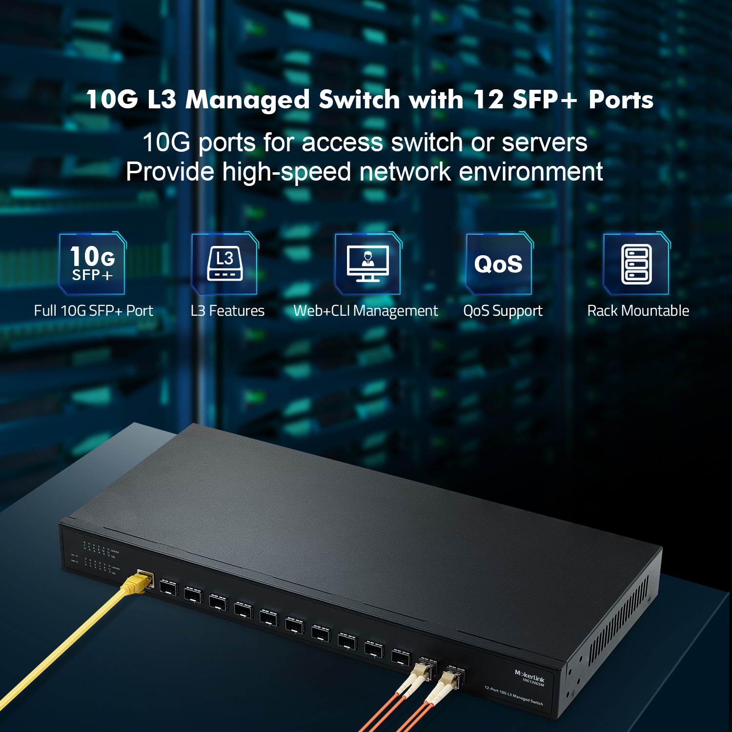 L3 Fully Managed 10G Switch with 24 Ports and 40G Uplinks -  Australia