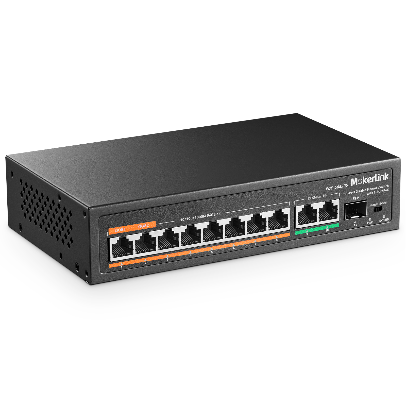 4 Port PoE Switch with 1 Port Uplink with Network Topology